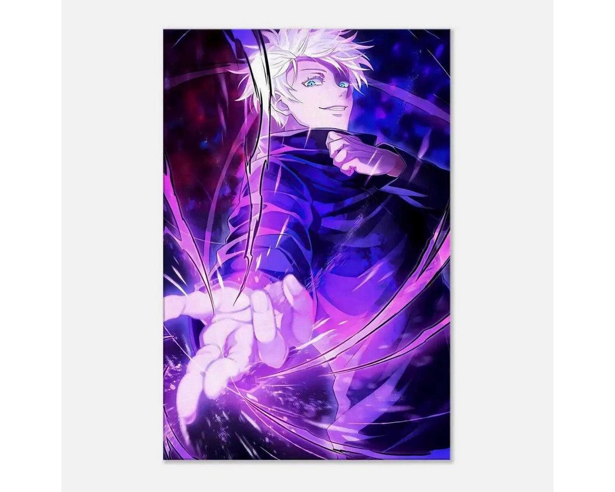 SimpleCanvas Wandbild Satoru Gojo - Anime Leinwandbild, Wandbild Jujutsu Kaisen, Gojo Kampf von SimpleCanvas