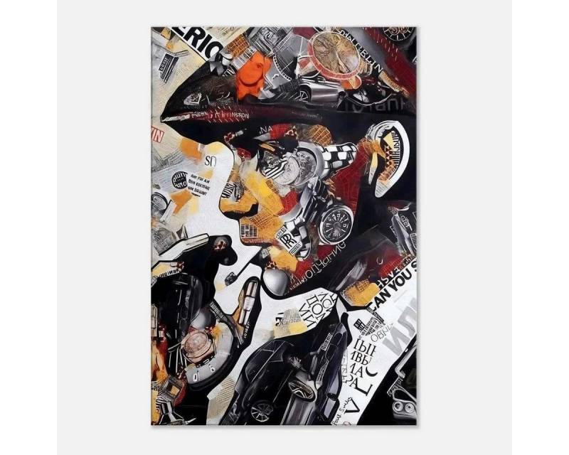 SimpleCanvas Wandbild Tommy Shelby - Leinwandbild Pop Art, Wandbild Street Art, Blinders, Zeitungspapier Stil von SimpleCanvas