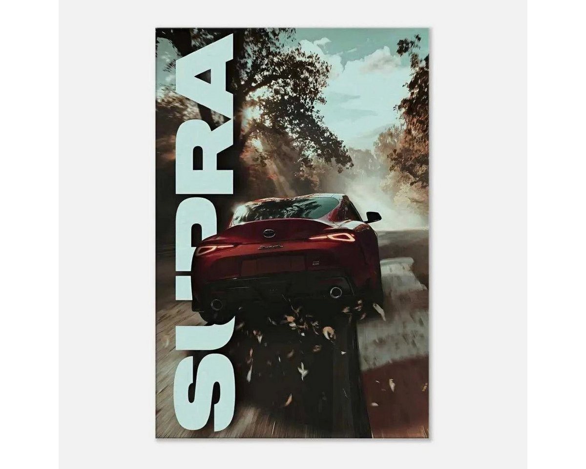 SimpleCanvas Wanddekoobjekt Toyota Supra - Auto Leinwandbild von SimpleCanvas