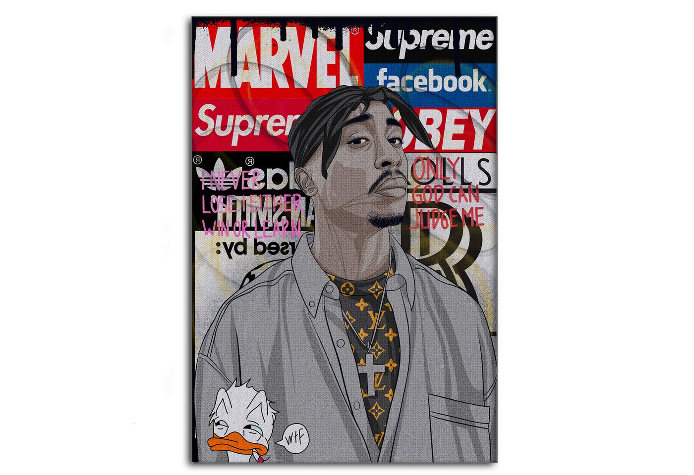 SimpleCanvas Wandbild Tupac - Leinwandbild Pop Art, Wandbild Pop Art, Portrait, 2Pac SimpleCanvas Wandbild Tupac - Leinwandbild Pop Art, Wandbild Pop Art, Portrait, 2Pac von SimpleCanvas