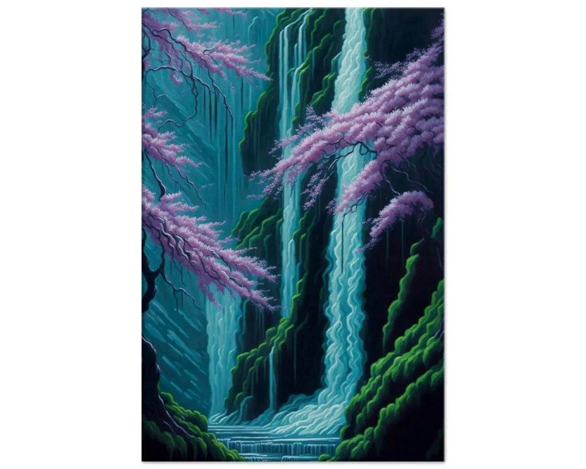 SimpleCanvas Wanddekoobjekt Waterfall - Leinwandbild Japanisch SimpleCanvas Wanddekoobjekt Waterfall - Leinwandbild Japanisch von SimpleCanvas