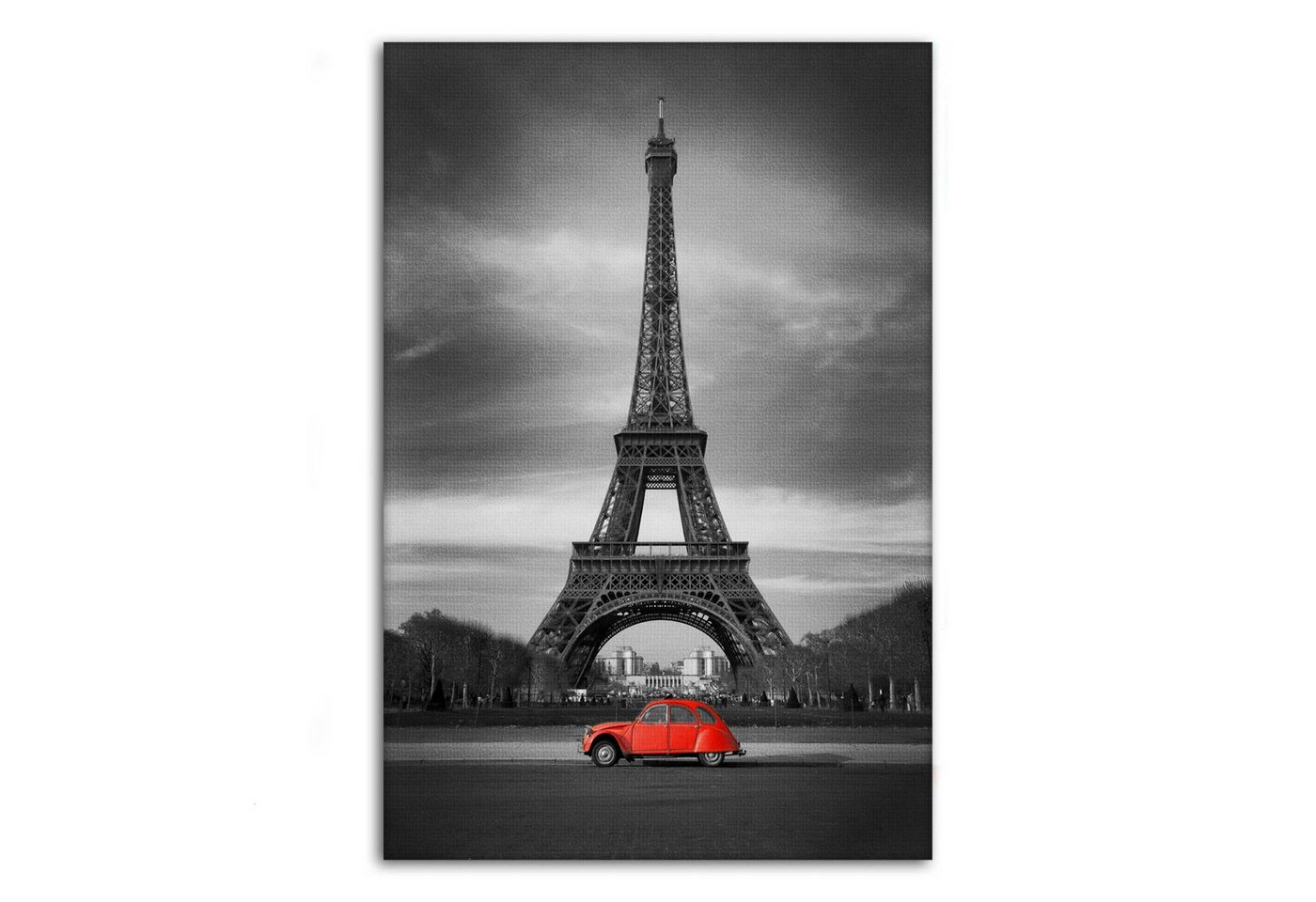 SimpleCanvas Wandbild Welcome to Paris - Leinwandbild Stadt SimpleCanvas Wandbild Welcome to Paris - Leinwandbild Stadt von SimpleCanvas