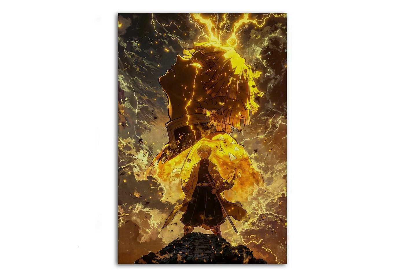 SimpleCanvas Wanddekoobjekt Zenitsu Rage - Demon Slayer - Anime Leinwandbild, Wandbild Zenitsu Agatsuma - Demon Slayer SimpleCanvas Wanddekoobjekt Zenitsu Rage - Demon Slayer - Anime Leinwandbild, Wandbild Zenitsu Agatsuma - Demon Slayer von SimpleCanvas