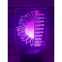 Blumen Bibel Verse Ermutigung Led-Licht von SimpleFaithGifts