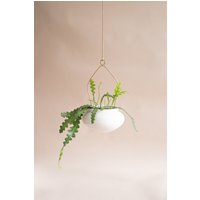 Hängender Überhänger, Messing Boho Wand Pflanzer Innen von SimpleFormsDesign