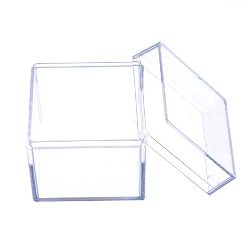 SimpleLife 5-seitige Klare Acryl Display Box Schmuck Aufbewahrungskoffer Square Cube Requisiten Box, 5 x 5 x 5 cm von SimpleLife