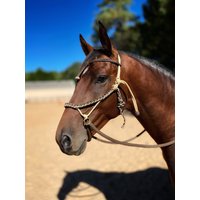 Soft Rope Bitless Zaumzeug Mit Loping Hackamore/ Sidepull Rund Geflochtener Overlay Aus Paracord Eingearbeiteten Zügeln Und Verstellbarem Stirnband Soft Rope Bitless Zaumzeug Mit Loping Hackamore/ Sidepull Rund Geflochtener Overlay Aus Paracord Eingearbeiteten Zügeln Und Verstellbarem Stirnband von SimpleLoops