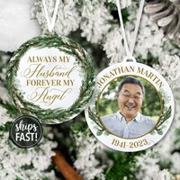 Immer Mein Mann Für Immer Engel Erinnerungs-Ornament | Remembrance Ornament Custom Passed Away in Memory Bild Immer Mein Mann Für Immer Engel Erinnerungs-Ornament | Remembrance Ornament Custom Passed Away in Memory Bild von SimpleSentimental