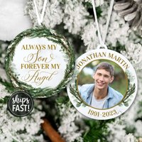 Immer Mein Sohn Für Immer Engel Erinnerungs-Ornament | Remembrance Ornament Custom Passed Away in Memory Bild Immer Mein Sohn Für Immer Engel Erinnerungs-Ornament | Remembrance Ornament Custom Passed Away in Memory Bild von SimpleSentimental