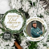 Immer Mein Vater Für Immer Engel Erinnerungs-Ornament | Remembrance Ornament Custom Passed Away in Memory Bild von SimpleSentimental