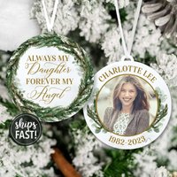 Immer Meine Tochter Für Immer Mein Engel-Denkmal | Remembrance Ornament Custom Passed Away in Memory Bild Immer Meine Tochter Für Immer Mein Engel-Denkmal | Remembrance Ornament Custom Passed Away in Memory Bild von SimpleSentimental