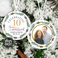 Jubiläums-Weihnachtsanhänger | Feiern Jahre Verheiratet Paar Name Weihnachtsverzierung Jahrestagsgeschenk von SimpleSentimental