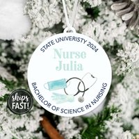 Krankenschwester Abschluss Ornament | Personalisierte Bsn 2024 Custom von SimpleSentimental