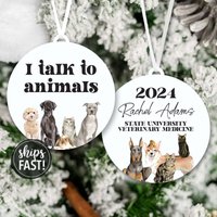 Tierarzt Abschluss Ornament | Personalisierte Veterinärverzierung Benutzerdefinierte von SimpleSentimental