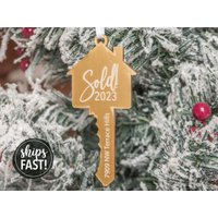 Verkauft Haus Ornament | Hausschlüssel Verzierung, Personalisierte Erste Gravierte Schlüssel Verzierung von SimpleSentimental