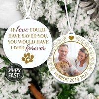 Wenn Liebe Sie Gerettet Haben Könnte Hundefoto-Acrylverzierung | in Erinnerung An Haustier Ornament Personalisierte Dog Memorial von SimpleSentimental