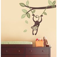 Affe Hängt An Einer Astranke - Kinder Vinyl Wandaufkleber Aufkleber Set Affe Hängt An Einer Astranke - Kinder Vinyl Wandaufkleber Aufkleber Set von SimpleShapes