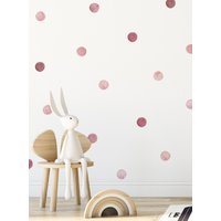 Aquarell Punkte Wandaufkleber, Blush, Unregelmäßig-Förmige Punkte, Polka Dots, Dot Wandaufkleber - Abziehen Und Aufkleben Kinderzimmer Dekor von SimpleShapes