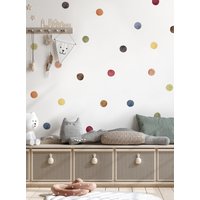 Aquarell Punkte Wandaufkleber, Erdig, Unregelmäßig Geformte Punkte, Polka Dot Wandaufkleber - Abziehen Und Kleben Kinderzimmer Dekor von SimpleShapes