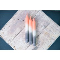 stabkerzen Grau, Rosa & Weiß - Dip Dye Kerzen Farbverlauf 3Er Oder 4Er Set von SimpleSolidDesign