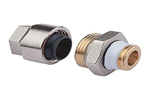 Simplex PLUS Anschlussverschraubung mit M 1/2 "Gewindeanschluss mit weißer Simplex Dichtung für 3/8" Stahlrohr F13077 von Simplex