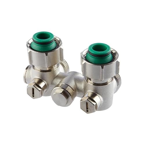 Simplex Einrohr-Hahnblock G 3⁄4" Mx G 3⁄4" F Eck Winkel DoppelkugelhahnHeizkörper Anschluß Heizung - F10007 von Simplex