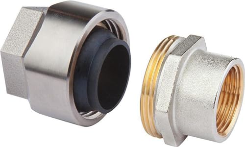 Simplex PLUS DVGW 3/8 Schwarzrohradapter, Anschlussverschraubung aus Messing F13090 von Simplex