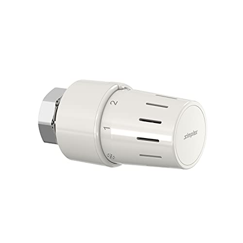Simplex Standard Thermostatkopf TC-S3 - Weiß, Klemmanschluss, Gewinde, Einfache Einstellung vor Ort- F35342 von Simplex