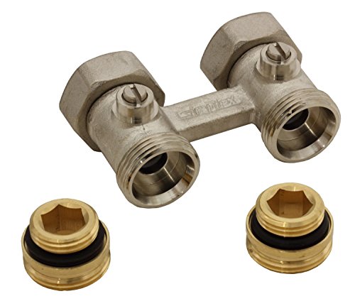 Simplex Zweirohr Hahnblock D1/50 Standard, Durchgangsform, absperrbar, mit 1/2" IG F10011 von Simplex