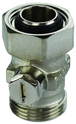 Simplex Einzelkugelhahn der Kompaktheizkörper Silber, gerade Form, R 3/4 AG von Simplex