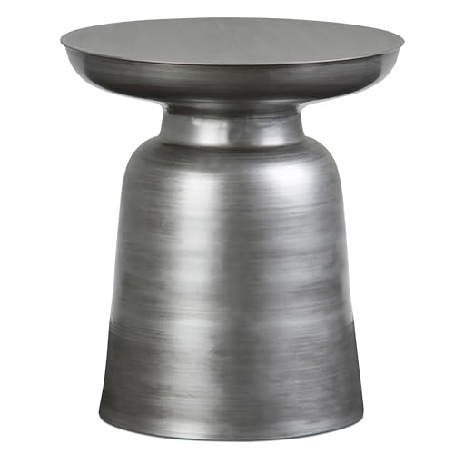 Simpli Home AXCMTBL-04-SL Toby Contemporary 17 inch Wide Metal Accent Side Table in Silver, Fully Assembled von Simpli Home