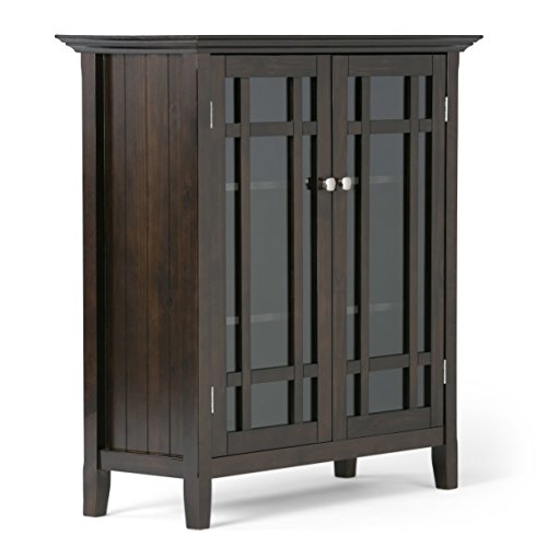 Simpli Home Bedford Medium Storage Cabinet, Holz, Tobacco Brown, 99.06 x 43.18 x 107.19 cm von Simpli Home