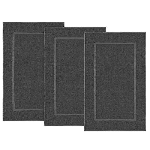 Simpli-Magic 79180 Badematten, 53,3 x 86,4 cm, Grau, 3 Stück von Simpli-Magic