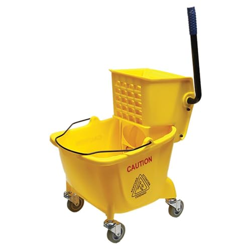 Simpli-Magic Mop Bucket with Wringer Wischeimer mit Auswringer, Polyethylen, gelb, 5 Gallon von Simpli-Magic