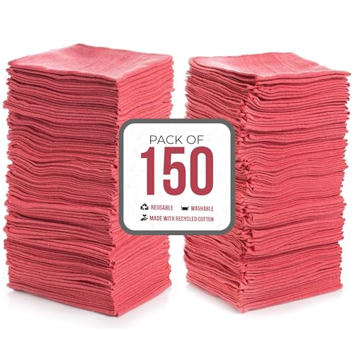 Simpli-Magic Premium Shop Handtücher, 35,6 x 30,5 cm, handelsübliche Qualität, Rot, 150 Stück von Simpli-Magic