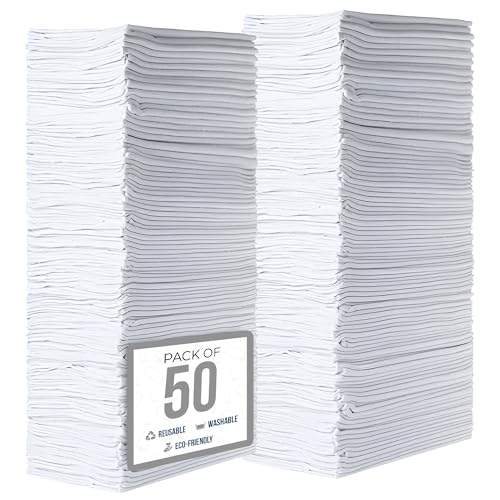 Simpli-Magic Premium Shop Servietten, 35,6 x 30,5 cm, Weiß, 50 Stück von Simpli-Magic
