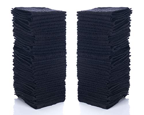 Simpli-Magic 79217 Waschlappen, Baumwolle, 30,5 x 30,5 cm, Schwarz, 24 Stück von Simpli-Magic