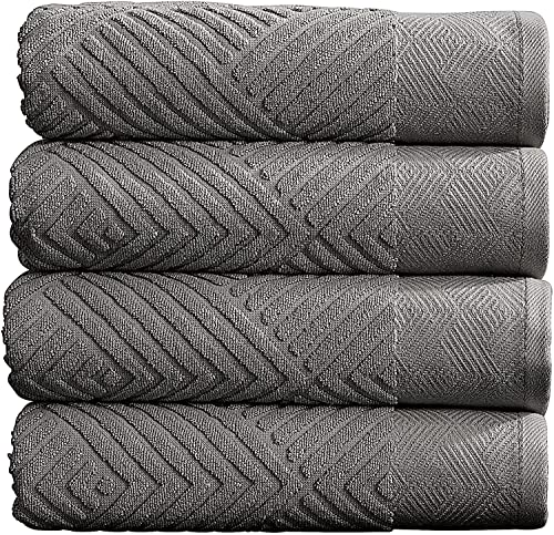 Simpli-Magic Weiches Badetuch-Set aus 100% Baumwolle, schnell trocknend und sehr saugfähig, strukturierte Badetücher, 68,6 x 137,2 cm, 4 Stück von Simpli-Magic