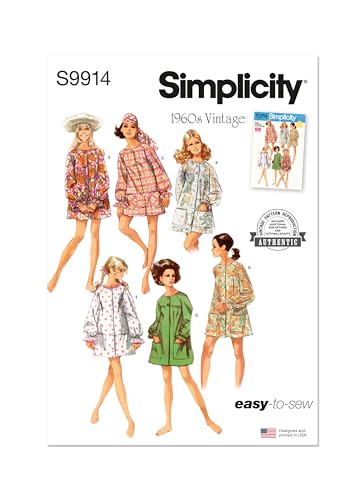 SIMPLICITY Schnittmuster SS9914A Damen Strandvertuschung und Robe A (S-M-L) von Simplicity