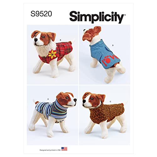 Simplicity SS9520A Hundemantel A XS-S-M-L-XL von Simplicity