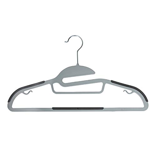 Simplify Ultimate rutschfeste Kleiderbügel, Hemden, Hosen, Krawatten, Kleider, Hellgrau, 8 Stück von Simplify