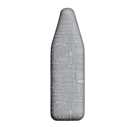 Simplify Scorch Resistant Ironing Board Cover & Pad, Stretch Elastic Fit, in Grey Bügelbrettbezug, grau von Simplify