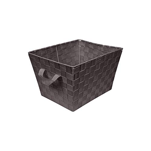 Simplify Woven Storage Tote, Decorative Bin Baskets, Good for Organizing Small to Large Items. Closet & Shelf Organizers Gewebte Tragetasche, Polypropylen, Schokolade, 1 Pack von Simplify