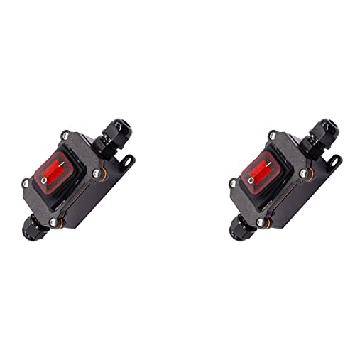 Simpls 2X IP67 Wasserdichter Inline-Schalter 12V DC 20A Wasserdichter Hochstromschalter von Simpls