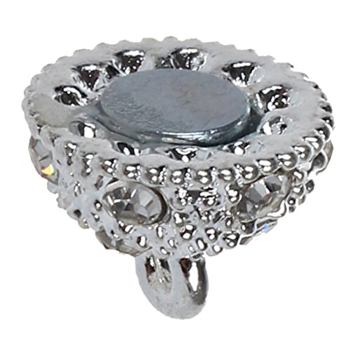 Simpls 5 STK. 10mm Magnetverschluss Strass Silber Farbe von Simpls