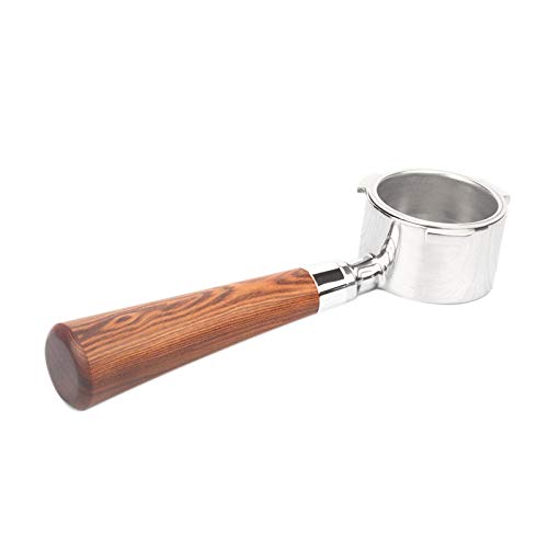 Simpls 51mm Bodenloser Siebträger 3 Ohren für Espressomaschinen EC0680/EC0685 mit 1 Tasse Filterkorb, Edelstahl, 1 Stück, Rot von Simpls