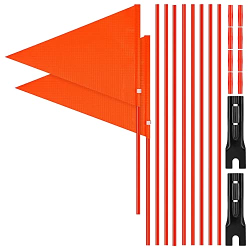 Simpls 6Ft Fahrrad Sicherheits Fahnen Stange,Flagge mit Halterung,HöHenverstellbare Wasserdichte Fahne für Sicheres Radfahren Freien von Simpls
