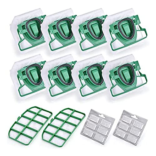 Simpls FüR VK200 FP200 Teile für Kobold Staubsaugerbeutel Filter 8 VK200 Beutel + 2 HEPA Filter + 12 Duftstoffe von Simpls