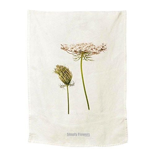 Simply Flowers - Trockentuch - Geschirrtuch - Küchentuch - Wilde Möhre - Baumwolle - 50 x 70 cm von Simply Flowers