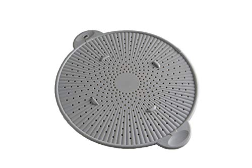 Simply Served 1498A12-AMZ Untersetzer 3-in-1 Spritzschutz, Silikon, Grau von Simply Served